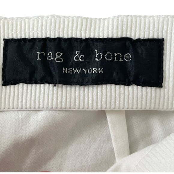 Rag & Bone The Classic Simone Pants White‎ Black Side Stripe Zip Pockets 6 $325 - Picture 11 of 14
